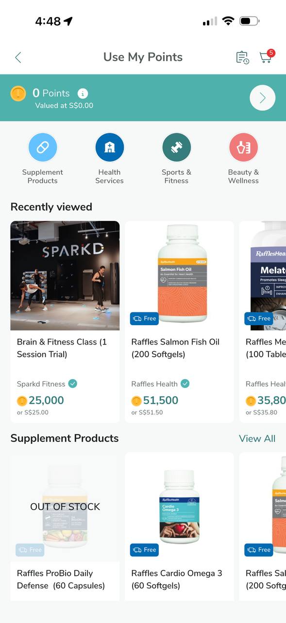 Care app — Use My Points marketplace, live in market